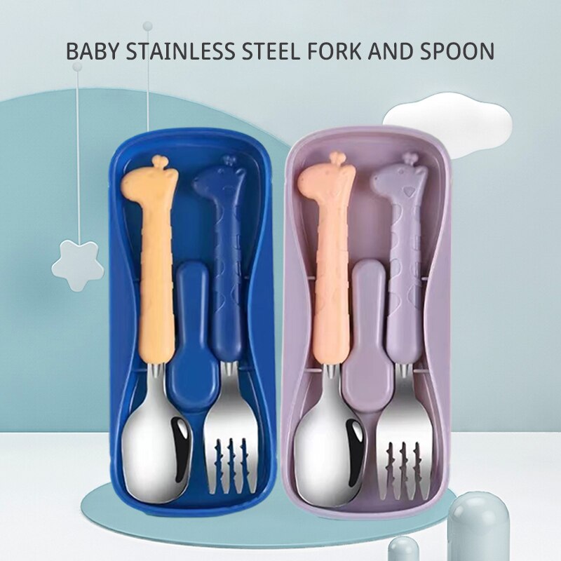 Baby Food Utensils - Vaisselle pour enfants, 2 pièces, couteau