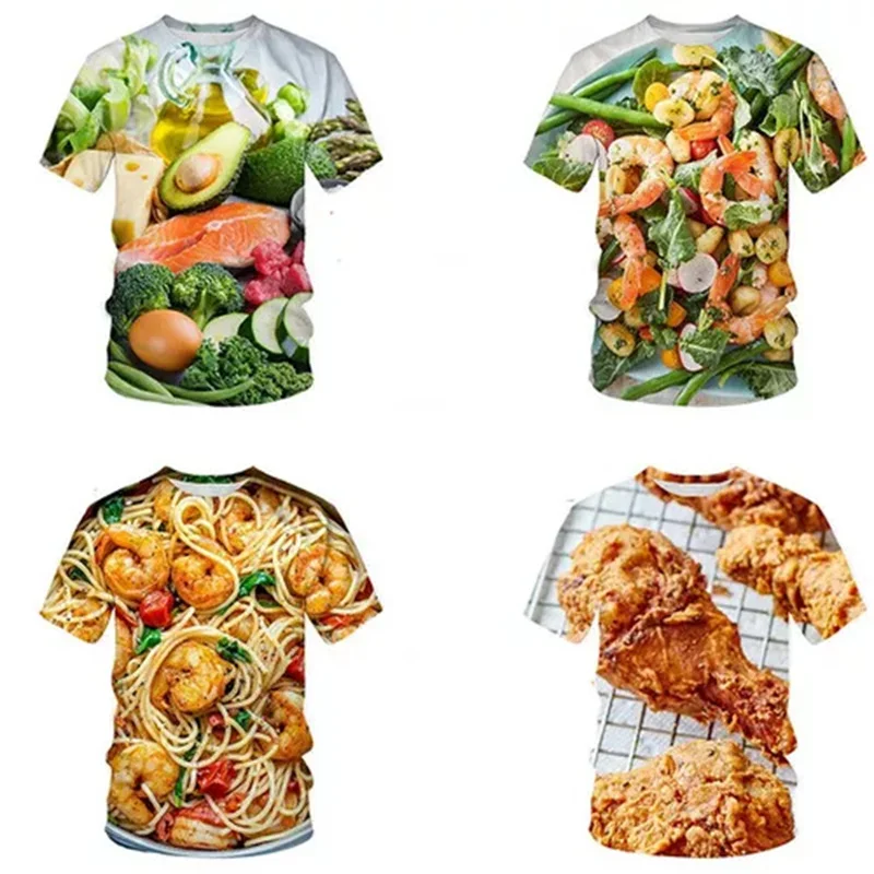 Baby Food With Chicken - T-shirt graphique poulet frit et pâtes