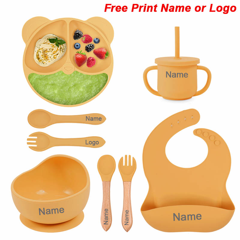Baby Food Utensils - Ensemble d'alimentation en Silicone pour bébé,