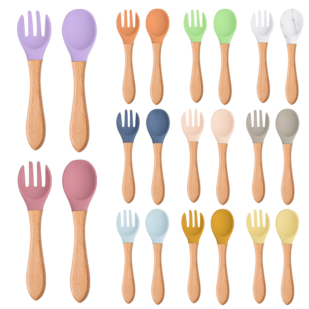 Cuillère fourchette en Silicon - Baby Food Utensils avis et prix